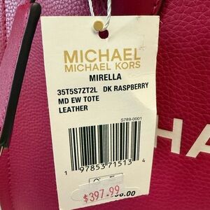 Michael Kors Dark Raspberry Pebbled Leather Tote